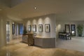 Hallway Along Partition Desk In Luxury Home