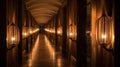 hallway blurred lamps interior Royalty Free Stock Photo