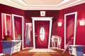 Hallway corridor room interior vector illustration Royalty Free Stock Photo