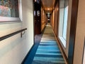 The hallway in the Haven suites on the Norwegian Cruise Lines Haven cruise ship Escape in Port Canaveral, Florida