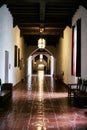 Hallway of a Historic Spanish Style Court House in Santa Barbara California Royalty Free Stock Photo