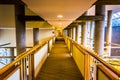 Hallway inside the Hyatt Regency in Baltimore, Maryland. Royalty Free Stock Photo