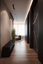 Hallway interior in modern luxury house or hotel Royalty Free Stock Photo