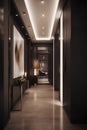 Hallway interior in modern luxury house or hotel Royalty Free Stock Photo