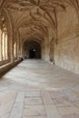 Hallway of the Jeronimos Monastery in Belem Royalty Free Stock Photo