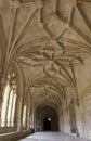 Hallway of the Jeronimos Monastery in Belem Royalty Free Stock Photo