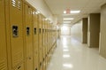 Hallway with Lockers Royalty Free Stock Photo