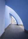 Blue Arch Hallway