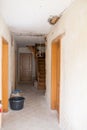 Hallway of an old house is being renovated