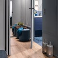 Hallway with open bathroom door Royalty Free Stock Photo