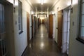 The hallway outside the cell occupied by Nelson Mandela in the former prison on Robben Island, near Cape Town, South Africa