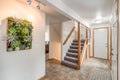 Hallway and staircase in nice clean home wall art living plants plant green nature