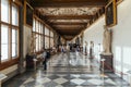 Uffizi Gallery hallway view in Firenze, Italy Royalty Free Stock Photo