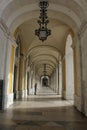 The hallway under Rua Augusta triumphal Arch