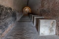 The hallways through the walls of the fort