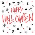 Hallween card lettering and icon