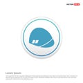 Halmet Icon - white circle button Royalty Free Stock Photo