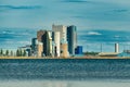 Halmstad industrial port at Kattegat sea Royalty Free Stock Photo