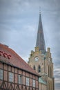 Halmstad Church from Old Town Royalty Free Stock Photo