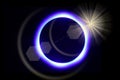 Halo eclipse blue ring light space