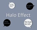 Halo Effect Influences How We Perceive and judge others Royalty Free Stock Photo