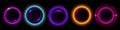 Halo flare light with neon circular glow 3d vector