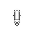 Halogen bulb idea icon line style