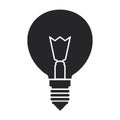 Halogen bulb vector icon. Black vector icon isolated on white background halogen bulb. Royalty Free Stock Photo