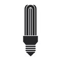 Halogen bulb vector icon. Black vector icon isolated on white background halogen bulb. Royalty Free Stock Photo