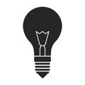 Halogen bulb vector icon. Black vector icon isolated on white background halogen bulb. Royalty Free Stock Photo