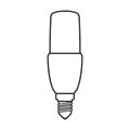 Halogen bulb vector icon. Line vector icon isolated on white background halogen bulb. Royalty Free Stock Photo