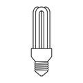 Halogen bulb vector icon. Line vector icon isolated on white background halogen bulb. Royalty Free Stock Photo