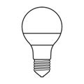 Halogen bulb vector icon. Line vector icon isolated on white background halogen bulb. Royalty Free Stock Photo