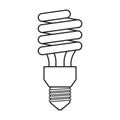 Halogen bulb vector icon. Line vector icon isolated on white background halogen bulb. Royalty Free Stock Photo