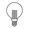 Halogen bulb vector icon. Line vector icon isolated on white background halogen bulb. Royalty Free Stock Photo