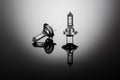 Halogen car headlight bulb H7 or H4 Royalty Free Stock Photo