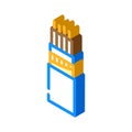 halogen free flame retardant cable isometric icon vector illustration