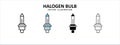 halogen headlamp light bulb vector icon design. car motorcycle spare part replacement service