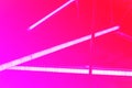 Halogen or led light lamps elements pack for night party or game design. Neon light tubes. Gradient pink background