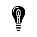 halogen light bulb glyph icon vector illustration Royalty Free Stock Photo