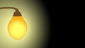 Halogen light bulb icon, electricity, lighting and idea. Icon on black background. Vector illustration Royalty Free Stock Photo