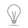 Halogen lightbulb icon. Light bulb sign. Electricity and idea symbol.
