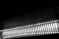 Halogen wall heater abstract close up shot on black background