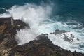 Halona Blow Hole Beach on Oahu, Hawaii Royalty Free Stock Photo