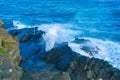 Halona Blowhole, a rock formation blowhole on the island of Oahu, Hawaii Royalty Free Stock Photo