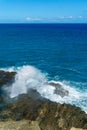 Halona Blowhole, a rock formation blowhole on the island of Oahu, Hawaii Royalty Free Stock Photo