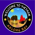 Halong Bay. A beautiful natural wonder in northern Vietnam near the Chinese border.