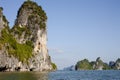 Halong Bay, Vietnam, limestone karsts in the sea Royalty Free Stock Photo