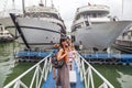 Halong Bay, Vietnam, 2019-06-17: Tourist cruise ships at Halong Bay, Vietnam