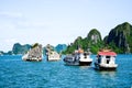 Halong Bay, Vietnam. Unesco World Heritage Site. Most popular place in Vietnam Royalty Free Stock Photo